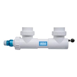 Aqua UV 8W Sterilizer - 2" Inlet/Outlet with Wiper White Aqua UV 8W Sterilizer - 2" Inlet/Outlet with Wiper White
